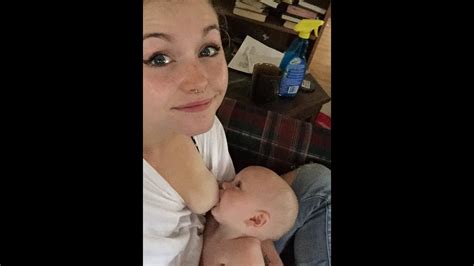 Intimate adult breastfeeding HARD tit sucking and gulping milk. . Latating porn
